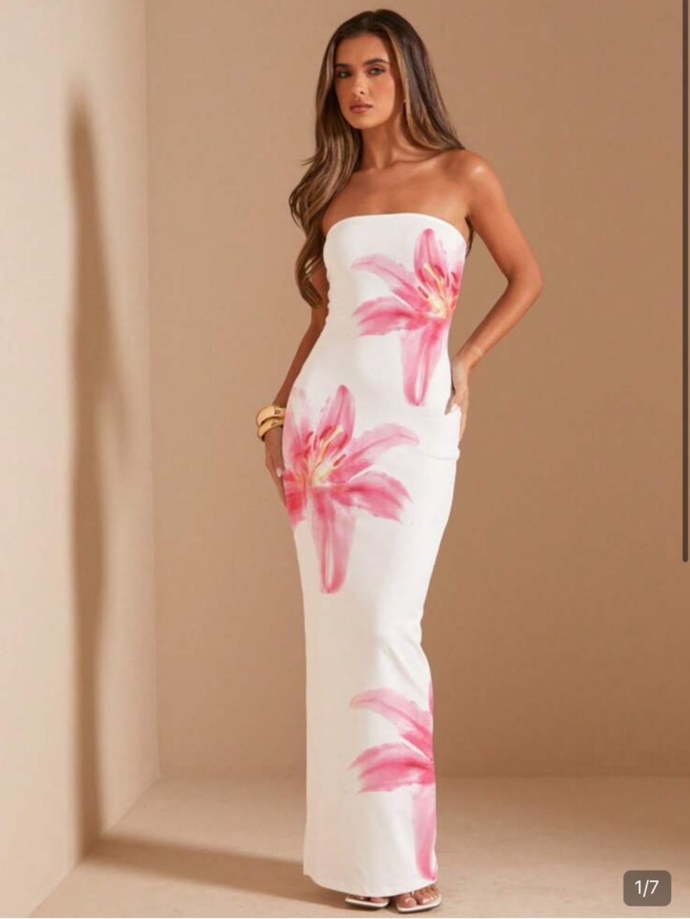 SHEINBAE bandeau maxi dress